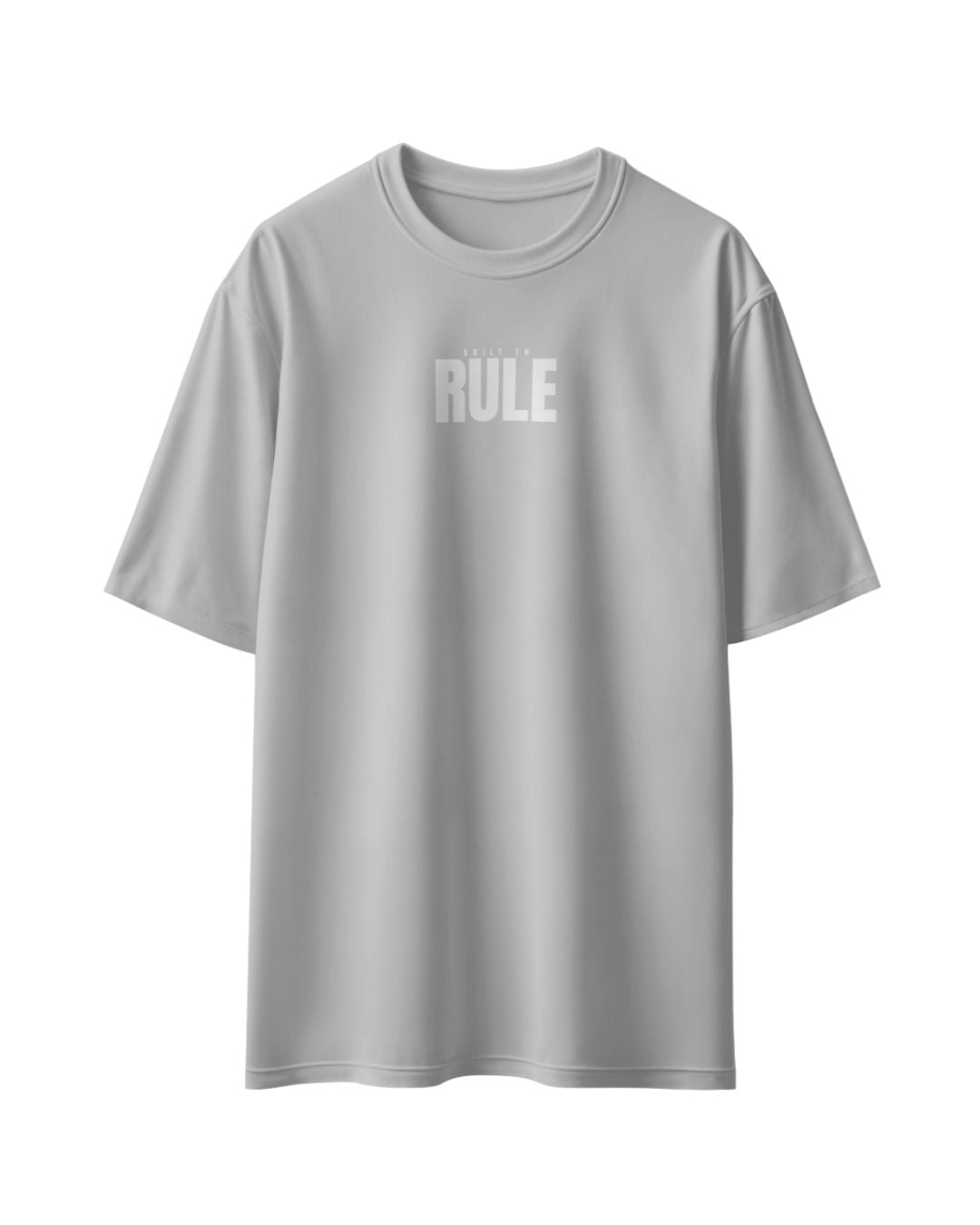 Fujju Built To Rise Gray Oversized T-shirt - 300 GSM, 100% Cotton