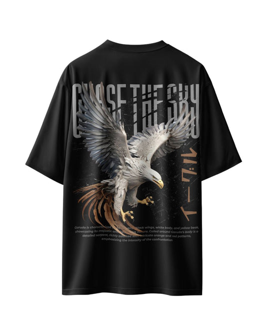 Fujju Chase The Sky Oversized T-shirt - 300 GSM, 100% Cotton